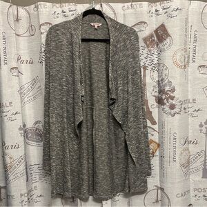 Juicy Couture Heather Gray Drape Cardigan with sparkle collar